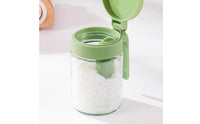 Moisture-Proof Glass Seasoning Jar Airtight Seal Glass Seasoning Jar Food-Grade Material Seasoning Container with Spoon Easy to Clean