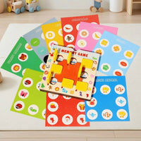 Memory Matching Board Screen Game Board with Flip-Hinged Tiles Exploratory-Style Game for Preschoolers, Kids, Playroom, Homeschool, Classroom