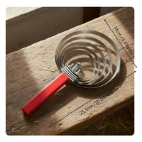 Stainless Steel Livestock Grooming Rake Safe on Skin Metal Curry Comb Non-Slip Grip Shedding Comb Reversible Design for Stable