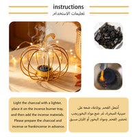 Metal Pumpkin Incense Burner Middle Eastern Aromatherapy Modern Minimalist Tabletop Incense Burner