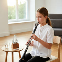 17-Key B-Flat Clarinet Nickel-Plated B-Flat Clarinet Lightweight Woodwind Instrument Easy to Use for Beginners, Students