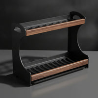 Two-Tier Dish Rack Holder Space-Saving Dish Rack with Drain Tray for Kitchen