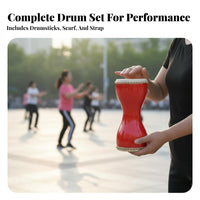 Chinese Waist Drum Set Cowhide Drumhead Chinese Dance Drum Wearable Percussion Instrument for Adults, Dancers, Square Dancing, special events, Celebrations