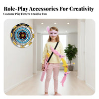 Indoor outdoor-activity Suction disc archery launcher and bolt Set with targeting board Wearable bolt holder Sports Toy for children, Beginners, Boys, Kindergarten, Playroom, rearyard, Home
