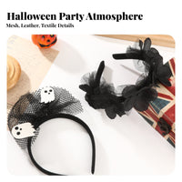 Mesh Specter Hairband Fun Photo Prop Halloween Specter Headband Halloween Headband Lightweight Spooky Headpiece Comfortable Fit