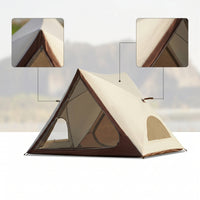 Silver-Coated Automatic Camping Tent Lightweight Triangular Camping Tent Ventilated Outdoor Shelter Easy Setup