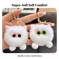 Cute Design Soot Sprite Keychain Soft Faux Soft Ball Charm Soft for Teenagers, Students, Car Keys, Backpack, Backpacks