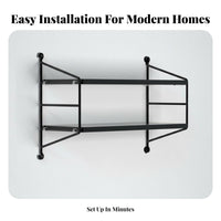Adhesive Floating shelf Space-Saving Wall Shelf Anti-Fall Guardrail for Students