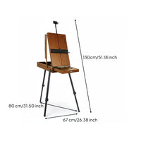 Multifunctional Aluminum Easel Box Lightweight Portable Easel Box Foldable Adjustable for Artists, Outdoor Sketching, Travel, Studio