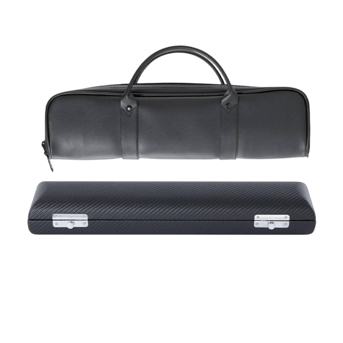 Flute Case with Carrying Bag Portable Flute Case Musical Instrument Storage Bag Compact Supportive for Students, Travel