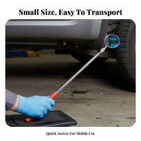 Telescopic Inspection Mirror Sturdy Stainless Steel Telescoping Inspection Mirror Non-Slip Grip Pocket Fastener for DIYers