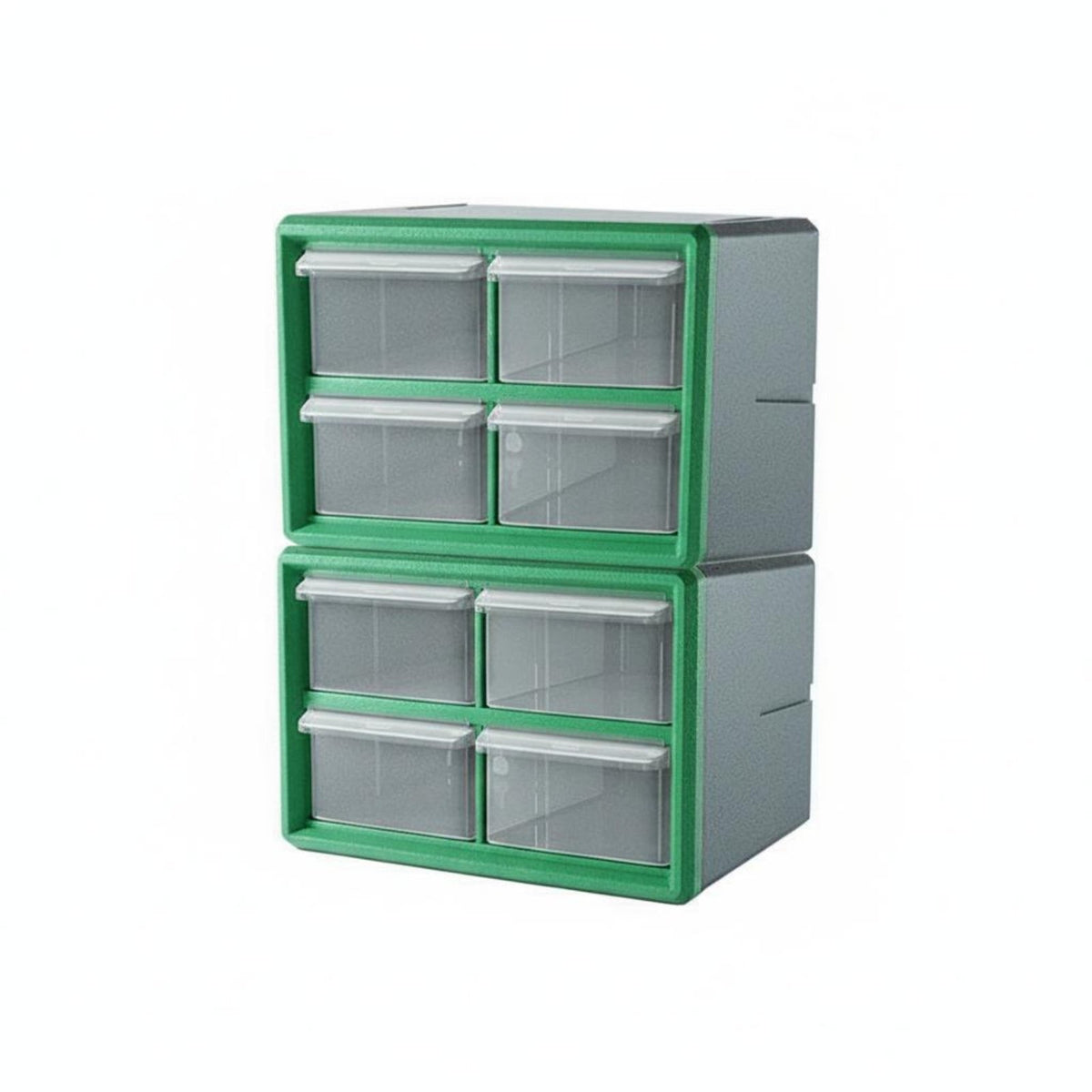 Easy to Sort Small Parts Organizer Cabinet Multi-Purpose Small Parts Drawer Cabinet Clear Drawers Screw Storage Organizer Stackable for Workshop, Garage, Repair Bench