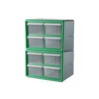 Easy to Sort Small Parts Organizer Cabinet Multi-Purpose Small Parts Drawer Cabinet Clear Drawers Screw Storage Organizer Stackable for Workshop, Garage, Repair Bench