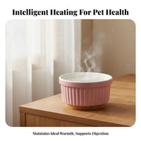 Automatic Heating Constant Temperature Pet Waterer Prevents Unrestricted Zing Electric Ceramic Pet Bowl Easy to Clean for Cat Owners