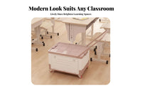 Foldable Trolley Bin With casters Mobile Book Box Large Capacity for Classroom