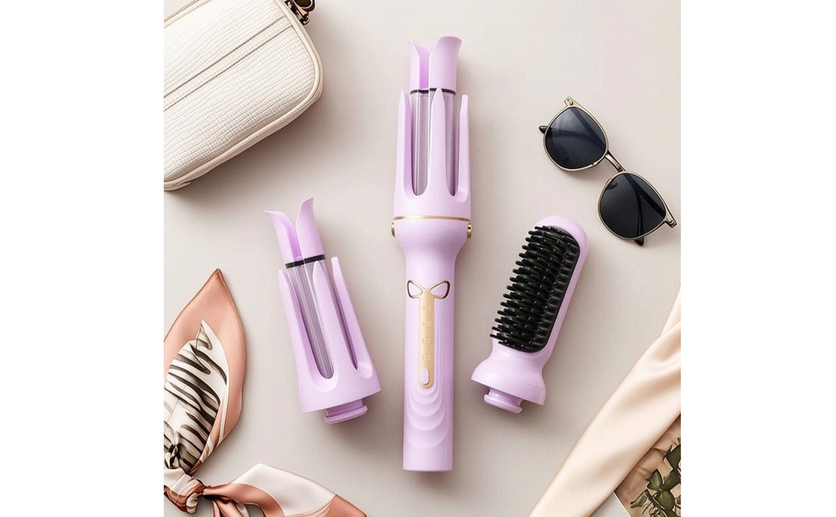 Multi-Functional 3-in-1 Hair Styler Versatile Hair Styler with Interchangeable Heads Beginner-Friendly Styling Tool with Interchangeable Heads Corded for Beginners