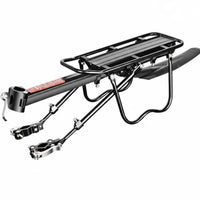 Side Protection Rails Cycle Rear Rack Includes Reflector Mountain Bike Cargo Rack Aluminum Alloy for Cyclists, Commuters, Commuting