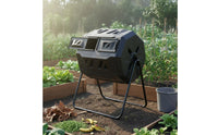Rotating Compost Bin Sturdy Construction Outdoor Compost Tumbler Large Capacity Tumbling Composter for Homeowners