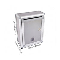 Wall-Mounted Idea Deposit Box Aluminum Alloy Lockable Idea Deposit Box Rounded Corners