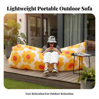 No Pump Needed Wind-Inflated Couch Lightweight Wind-Filled air lounger Easy to Inflate Inflatable Lounger Long-Lasting Inflation for eventGoers, Beachgoers, Music concerts, Beach, waterside, supportyard