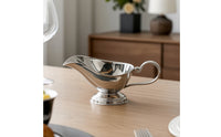 Sauce Boat Server Polished Gravy Boat Controlled Pouring Gravy Pitcher for Thanksgiving, Table Service