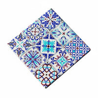 South Seas Theme Ceramic Coaster Embossed Tea Cup Coaster Decorative Tea Cup Mat Easy to Clean for Homestay, Coffee Shop