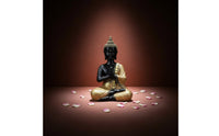 Finish Thai Design Buddha Ornament Meditative Pose Thai Buddha Sculpture Hand-Painted Details for Mindful Movement Practitioners