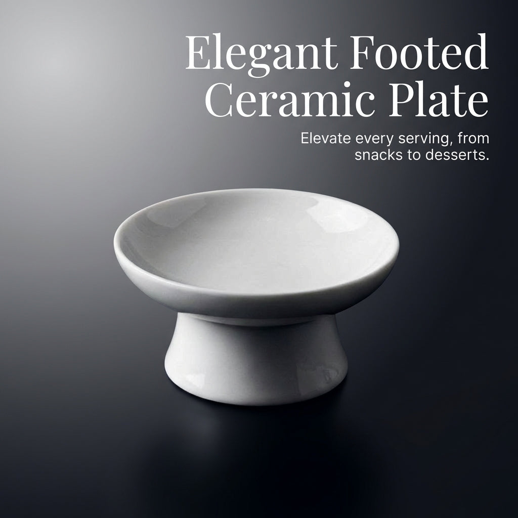 Ceramic Fruit Bowl, Decorative Pedestal Bowl for Home, Footed Ceramic Fruit Bowl for Snacks, Table Decor Fruit Bowl, Pedestal Fruit Bowl Decorative