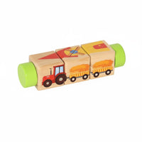 Hand-Eye Coordination Training Rotating Block Brainteaser Bright Colors Wooden Twist Brainteaser Toddler Fine Movement Toy for Toddlers