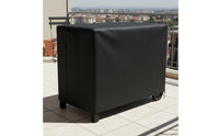 Dustproof Waterproof Dust Cover Sun Protection Outdoor Table Cover Drawstring Closure Patio Furniture Protector Windproof for Balcony, Garden