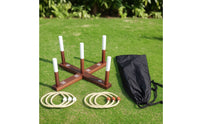 Giant Hoop Toss Game Rustic Hoop Toss Game with Storage Bag Portable for Backyard, Lawn