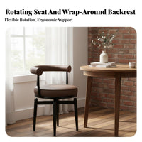 rotating Function Upholstered Armchair utilitarian Design coilBase Cantilever Chair Soft rearrest Desk Seat Vintage design for Office Workers, Students, Homeowners, Dining Room, Bedroom, Reception Area, study corner
