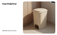 Double Release Ing Garbage Can Detachable Inner Container Foot Pedal Trash Can Press Top Waste Bin Modern Design for Living Room