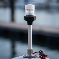 LED Boat Light Wired Boat Light with Metal Base Compact Sleek for Yacht Owners, Navigation, Deck