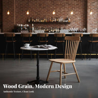 Sturdy Build Spindle Back Dining Chair Stable H-Shaped Structure Nordic Design Backrest Chair Ergonomic Design Wide Seat for Cafe Owners, Homeowners, Families, Restaurant, Reception Room, Bedroom