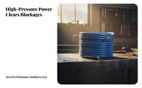 Ribbed Coil Drain Cleaning Hose Kit Metal Fittings Pressure Washer Sewer Jetter Kit Multiple Adapters Pressure Washer Drain Hose Spray Angle Tips