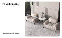 Minimalist Design 3-Piece Sofa and Table Group Professional Aesthetic Multi-Person Lobby Couch long-lasting Upholstery Reception Seating Plush Cushioning for Corporate Buyers, Business Owners, Office Managers, Waiting Room