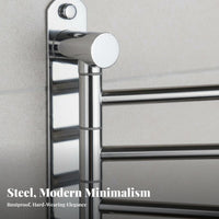 180-Degree Rotatable Swing Arm Towel Bar Foldable Bathroom Fixture Rust-Proof Wall Organizer Rustproof for Renters, Homeowners, Families, Restroom, Small Areas, Laundry Room, Bedroom