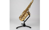 Non-Slip Alto Tenor Sax Stand Stable Tripod Design Saxophone Stand Heavy Duty Foldable Saxophone Holder Adjustable Height for Saxophonists, Musicians, Home Practice, Stage Performance, Studio