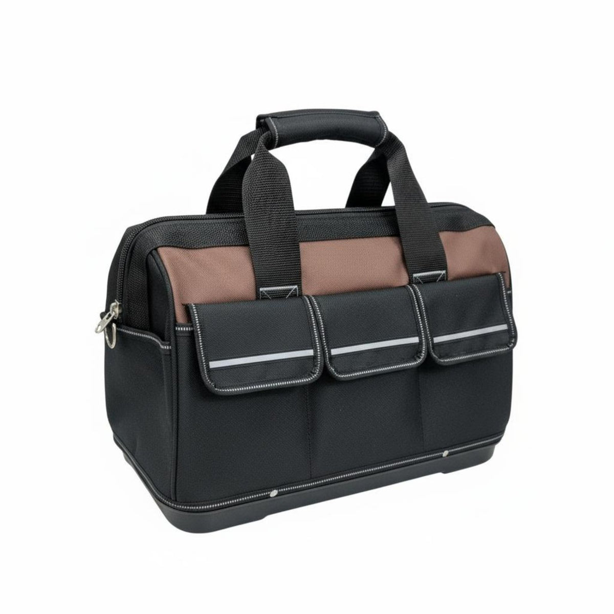 Rivet Reinforced Oxford Material Tool Bag Wear-Resistant Hard Base Tool Bag Large Capacity Multiple Pockets for Electricians, Carpenters, Technicians, Workshop, Job Site, Garage, Home Repair