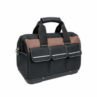 Rivet Reinforced Oxford Material Tool Bag Wear-Resistant Hard Base Tool Bag Large Capacity Multiple Pockets for Electricians, Carpenters, Technicians, Workshop, Job Site, Garage, Home Repair