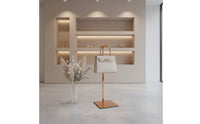 Stainless Steel Bag Rack Stable Base Purse Display Stand Metal Purse Hanger Rack High Weight Capacity for Boutique Owners