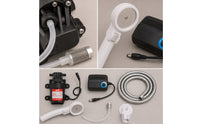 Bucket Shower Electric System Self-Priming Shower Handheld for Campers, Students, Camping, Dorm Rooms, Outdoor Washing