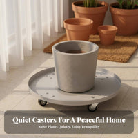 Rolling Pot Trolley Water Catchment Tray Rolling Plant Stand Universal Wheels Wheeled Planter Saucer for Gardeners, Homeowners, Indoor, Outdoor, Patio