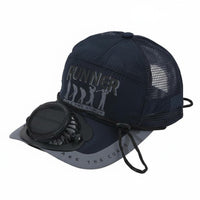Protection Solar Fan Cap 3 Speed Control Solar Fan Hat LED Display Fishing Sun Cap 360 Degree Rotation for Anglers