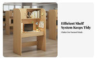 Single Person Study Cubicle Study Carrel Study Furniture Individual Learning Station with Privacy Screen and Storage Suitable for Student Dormitory Home Workspace Library Office
