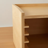 Puzzle Cabinet Open-Front Wooden Puzzle Rack Wooden Desktop Shelf for Teachers, Parents, Preschool, Playroom, Homeschool