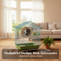 Large Size Rolling Parrot enclosure Breeding Design avian Enclosure sturdy Metal Construction Aviary Spacious Interior for Indoors, Living Room, Home