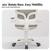 Adjustable Height Ergonomic Computer Chair Breathable spinerest Mesh spine pivot Chair effortless Rolling Casters Office Furniture Support for Students, Remote Workers, Adults, Dorm Room