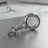 Fixing Loop with Threaded Bolt Lifting Loop Eye Bolt Heavy-Duty Fastener for Workshop